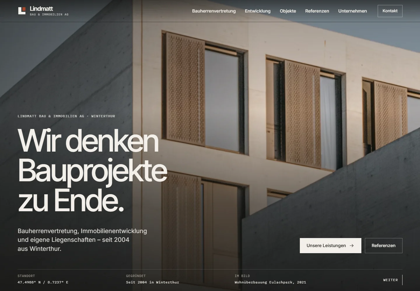 Website-Konzept Lindmatt