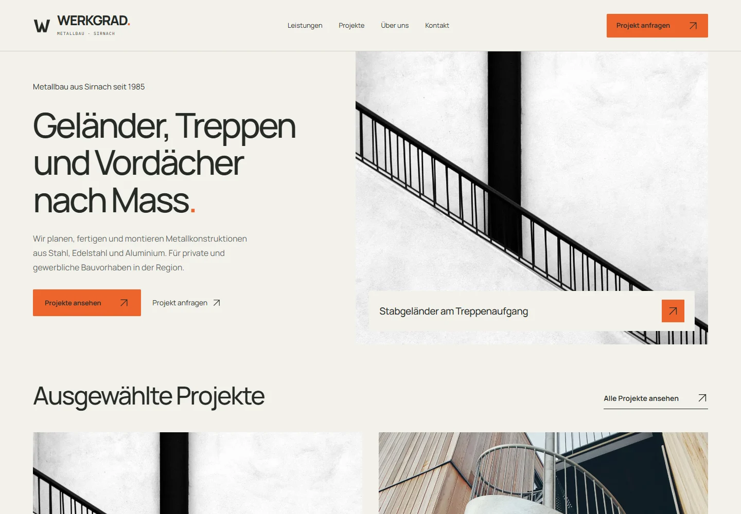 WERKGRAD, eigenes Website-Konzept